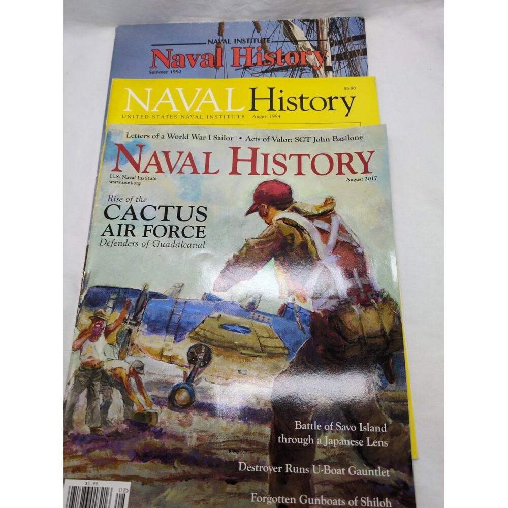 (3) United States Naval Institute Naval History Magazines